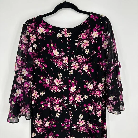 3/$25 Roz & Ali Floral Dress L - Picture 7 of 9